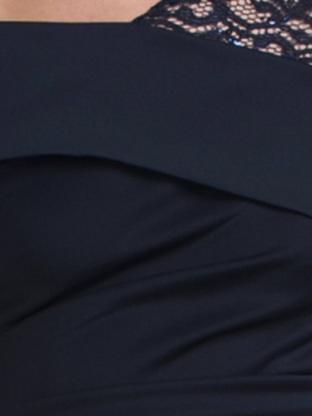 BETSY & ADAM Petite Tech Scuba One Shoulder Dress - Picture 3 of 3